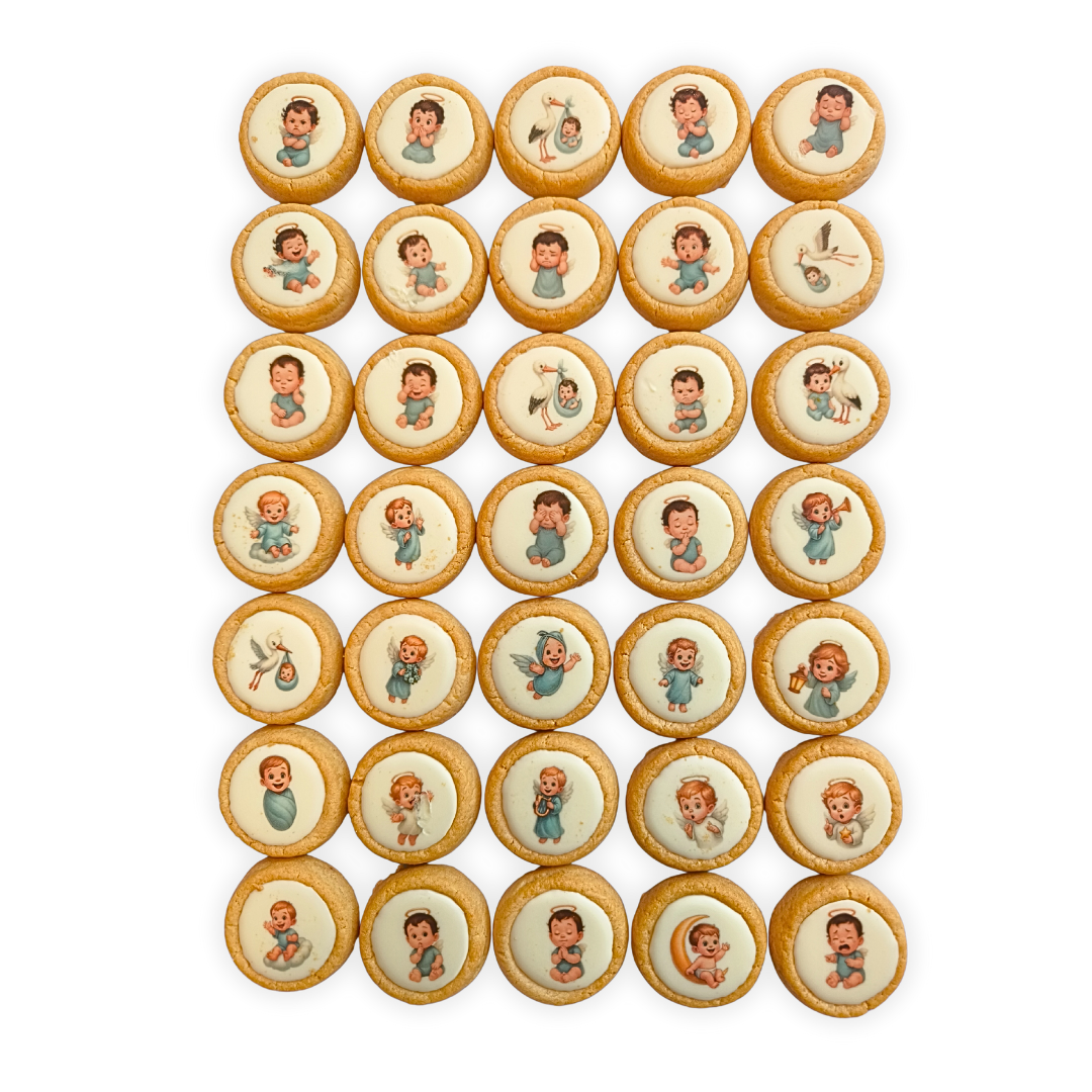 Set de galletas para bautizo de niño - Imagen 2