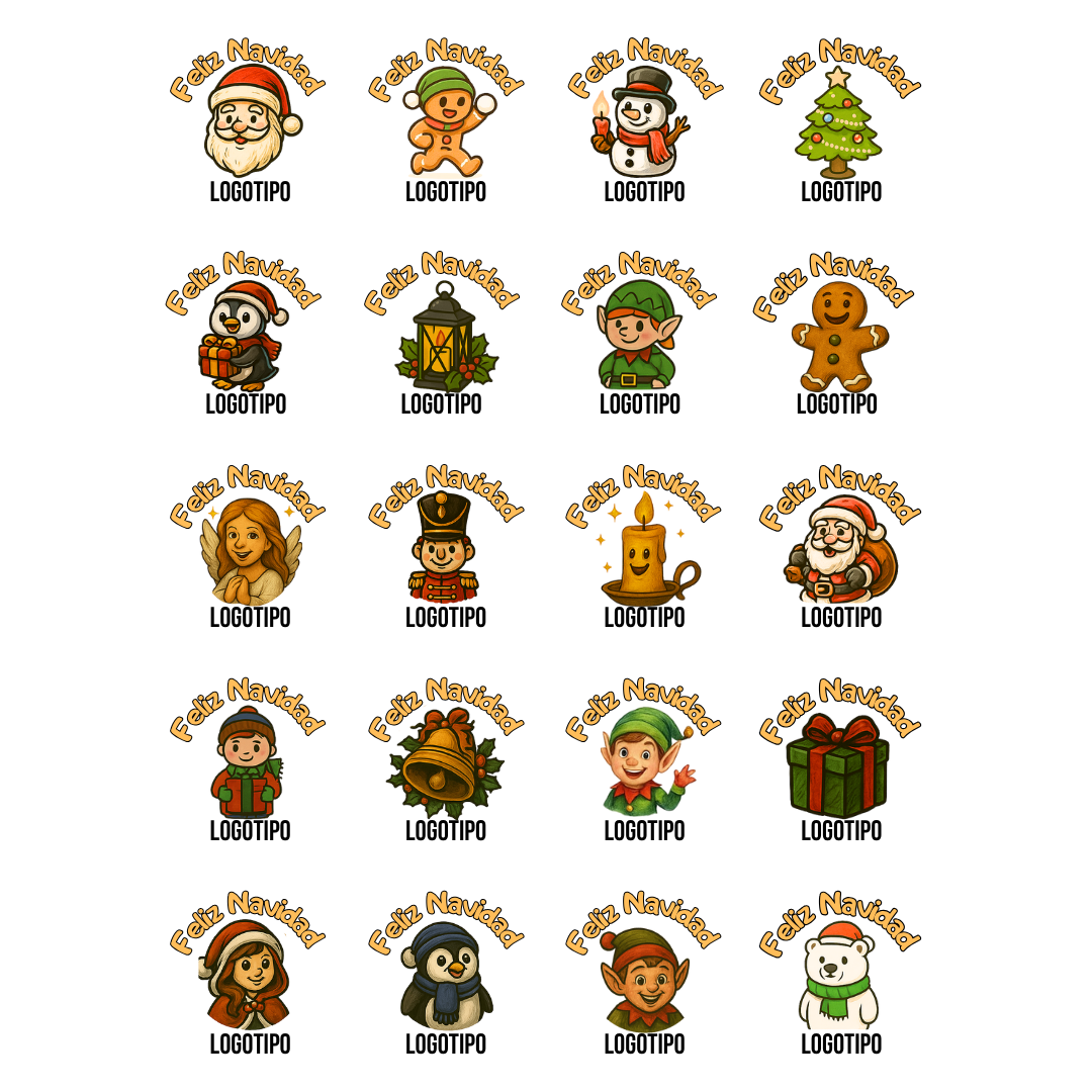 Set de galletas para Navidad con logo - Imagen 2